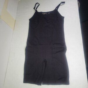 Shapermint Black All Day Every Day Scoop Neck Mid Thigh Bodysuit #62008 Size L